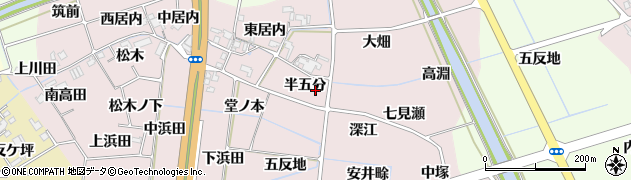 徳島県阿南市七見町（半五分）周辺の地図