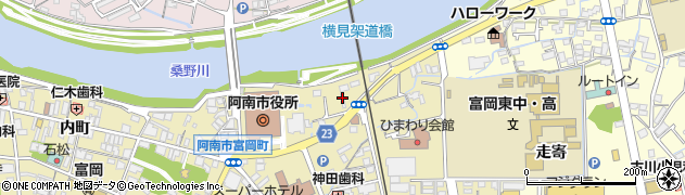 徳島県阿南市富岡町佃町周辺の地図