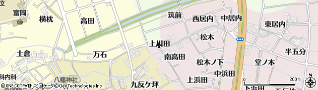 徳島県阿南市七見町上川田周辺の地図