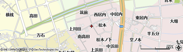 徳島県阿南市七見町南高田周辺の地図