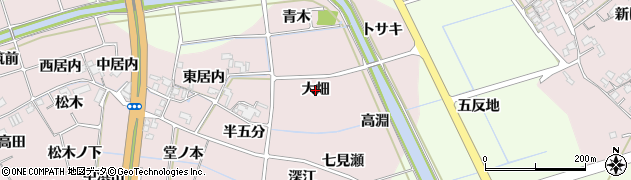 徳島県阿南市七見町（大畑）周辺の地図