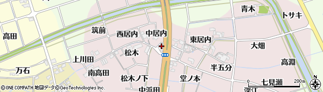 徳島県阿南市七見町（中居内）周辺の地図