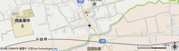 愛媛県西条市下島山甲572周辺の地図