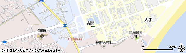 徳島県阿南市豊益町（古開）周辺の地図