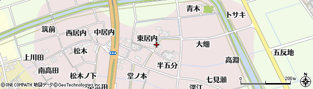 徳島県阿南市七見町東居内周辺の地図