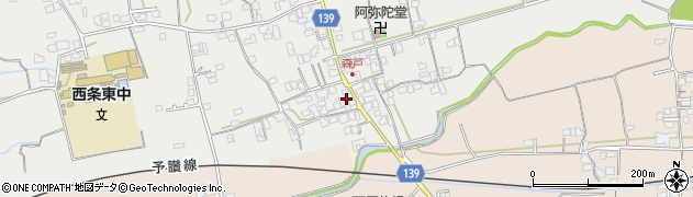愛媛県西条市下島山甲571周辺の地図