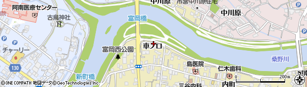 徳島県阿南市富岡町（車ノ口）周辺の地図