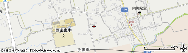 愛媛県西条市下島山甲808周辺の地図