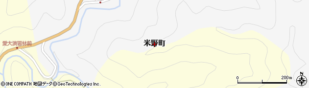 愛媛県松山市米野町周辺の地図