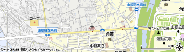 愛媛県新居浜市中西町16周辺の地図