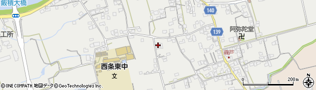 愛媛県西条市下島山甲843周辺の地図