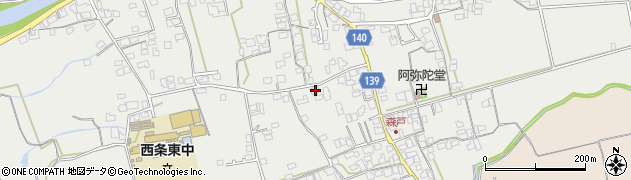 愛媛県西条市下島山甲653周辺の地図