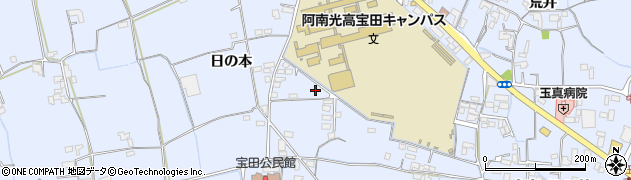 徳島県阿南市宝田町日の本216周辺の地図