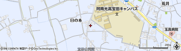 徳島県阿南市宝田町日の本213周辺の地図
