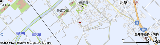 愛媛県西条市北条516周辺の地図