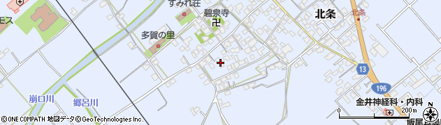 愛媛県西条市北条521周辺の地図