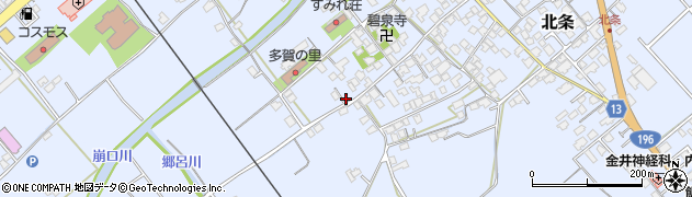 愛媛県西条市北条262周辺の地図