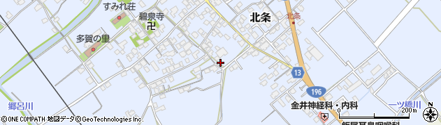 愛媛県西条市北条624周辺の地図