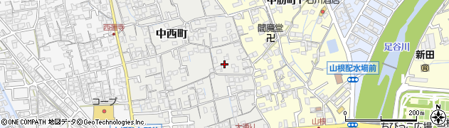 愛媛県新居浜市中西町10周辺の地図