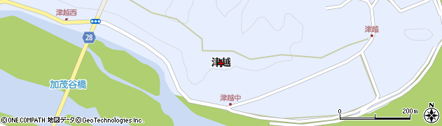 徳島県阿南市楠根町（津越）周辺の地図