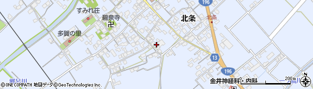 愛媛県西条市北条622周辺の地図