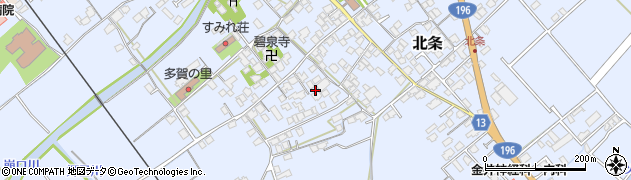 愛媛県西条市北条527周辺の地図