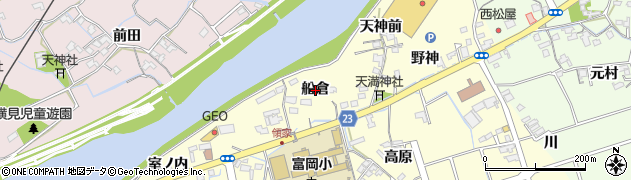 徳島県阿南市領家町（船倉）周辺の地図