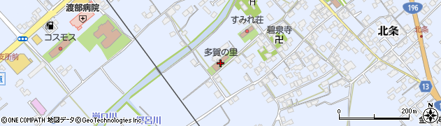 愛媛県西条市北条231周辺の地図