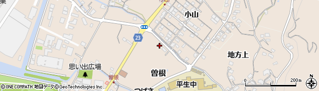 平生曽根郵便局周辺の地図