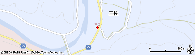 三佐周辺の地図