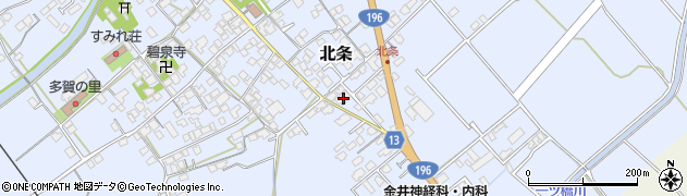 愛媛県西条市北条476周辺の地図
