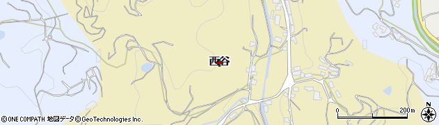 愛媛県松山市西谷周辺の地図
