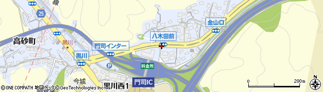 八木田前周辺の地図