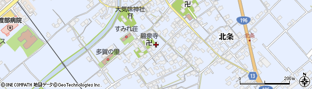 愛媛県西条市北条534周辺の地図