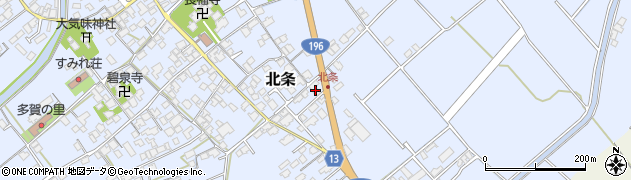 愛媛県西条市北条727周辺の地図