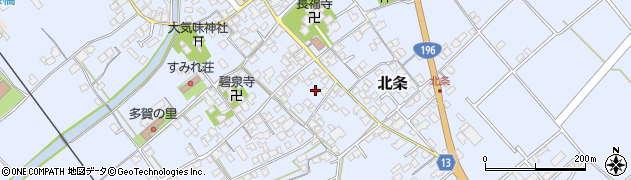 愛媛県西条市北条608周辺の地図