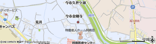 徳島県阿南市宝田町（今市金剛寺）周辺の地図