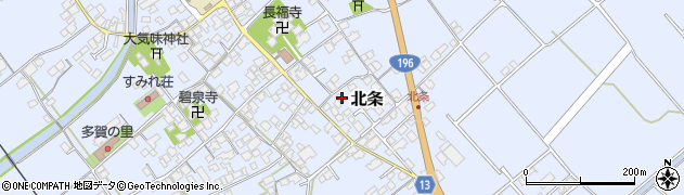 愛媛県西条市北条643周辺の地図