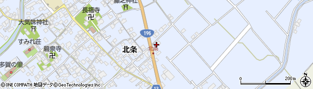 愛媛県西条市北条741周辺の地図