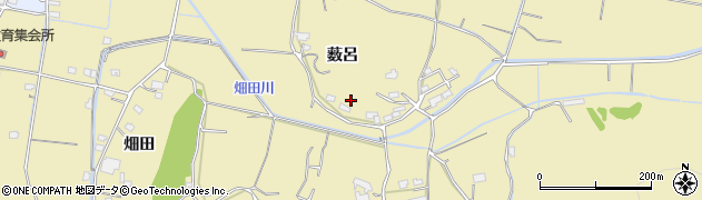 徳島県阿南市下大野町薮呂周辺の地図