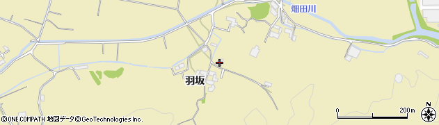徳島県阿南市下大野町羽坂周辺の地図