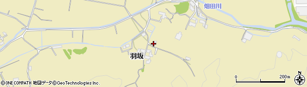 徳島県阿南市下大野町（羽坂）周辺の地図