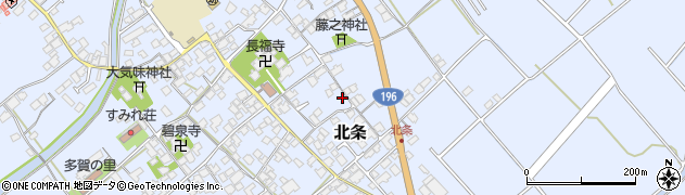 愛媛県西条市北条667周辺の地図