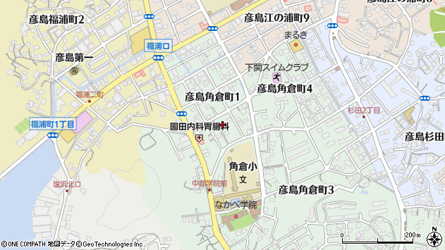 〒750-0081 山口県下関市彦島角倉町の地図
