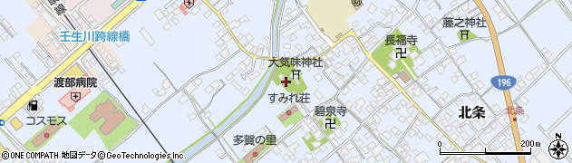 愛媛県西条市北条544周辺の地図