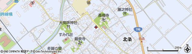 愛媛県西条市北条592周辺の地図