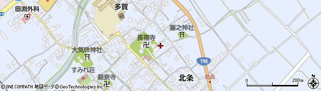 愛媛県西条市北条677周辺の地図