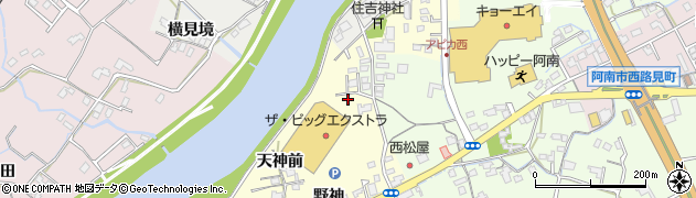 徳島県阿南市領家町（天神前）周辺の地図