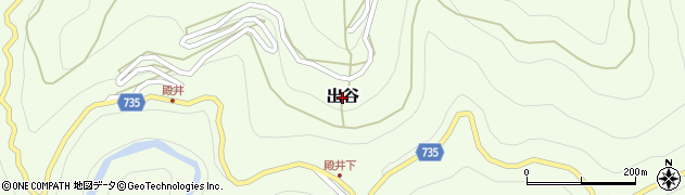 奈良県十津川村（吉野郡）出谷周辺の地図