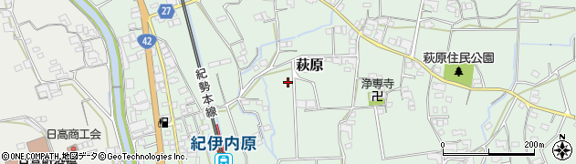 和歌山県日高町（日高郡）萩原周辺の地図